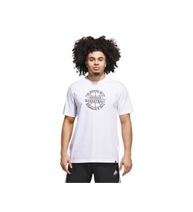 adidas Verbiage Tee Erkek Basketbol Tişörtü JV8429 Beyaz