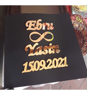 Pleksi Yazı Nişan Tablo Isimlik Sonsuzluk Pano Süsleri