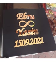 Pleksi Yazı Nişan Tablo Isimlik Sonsuzluk Pano Süsleri