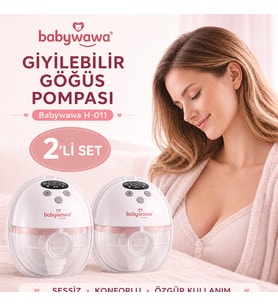 H-011 Giyilebilir Göğüs Pompası 2’li Set – Kablosuz, Sessiz, Taşınabilir Süt Sağma Makinesi