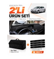 e-biz RENAULT MEGANE 3 BÜYÜK EKRAN (2008-2015) Uyumlu Torpido + Tay Tüyü Çanta - Siyah - RE023