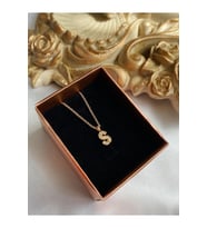 Zirkon Taşlı Minimal Gold S Harfli Kolye