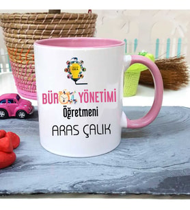 Büro Yönetimi Öğretmenine Özel Öğretmenler Günü Hediyesi Kişiye Özel Kupa Bardak