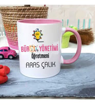 Büro Yönetimi Öğretmenine Özel Öğretmenler Günü Hediyesi Kişiye Özel Kupa Bardak