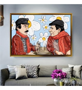 Altın Çerçeveli dekoratif tablo a887 (Gold)