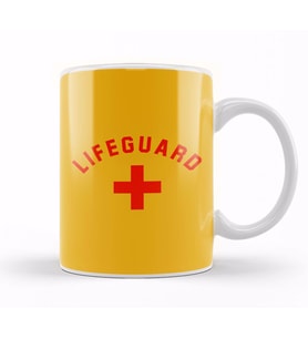 Baywatch Lifeguard Red Kupa Bardak Porselen
