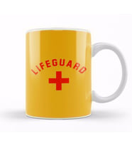 Baywatch Lifeguard Red Kupa Bardak Porselen