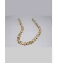 Sedef Taşı YARIM Dizi 10mm (Karamel) (18cm uzunluğundadır)