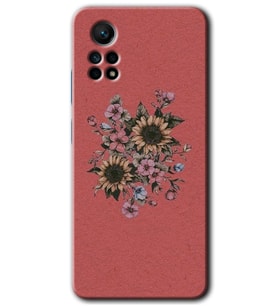 Redmi Note 12 Pro 4G Kılıf HD Desen Baskılı Kılıf - Retro Çiçek