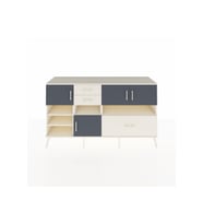 Kronos Konsol 7 Raflı 3 Çekmeceli 4 Kapaklı 176x59x99 Aytaşı-Antrasit/Aytaşı