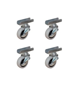 Furç Uzun-Sunta Bilyalı Teker (Frenli) - 20x50 - Gri - 18MM HKS185 - 4 Adet