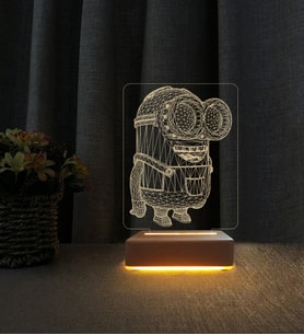 Minion Lamba Kişiye Özel İsimli 3d Led Masa Lambası Doğum Günü Hediyesi Lamba