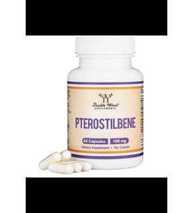 Double Wood Pterostilbene 100mg  The USA, 60 Capsul, Resveratrol, Antioxidant for Longevity Support (Non-GMO, Gluten Free) 3943 (Renksiz)