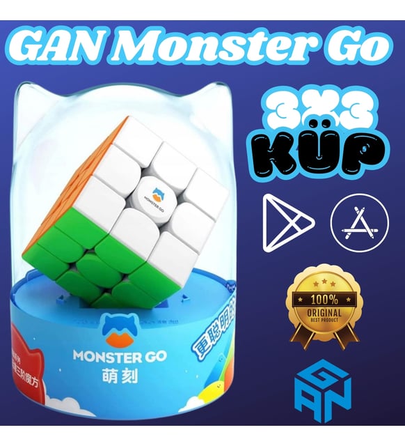 Profesyonel GAN Monster Go Standard 3x3 Küp - Zeka Küpü - Akıl