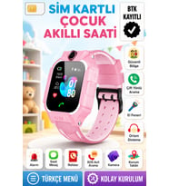 Akıllı Çocuk Saati Uyumlu Sim Kartlı Ve Lbs Konum Özellikli Kayıtlı Sesli Görüşme Canlı Takip