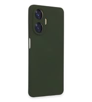 Realme C55 Kılıf Nano içi Kadife Silikon - Koyu Yeşil