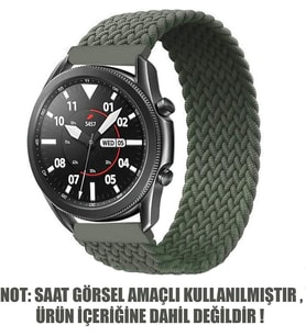 Huawei Watch GT2 Pro Kordon, (Medium Size, 155mm) Braided Solo Loop Band (Huawei Watch GT2 Pro ile Uyumlu Kordon, Akıllı Saat Kayışı)