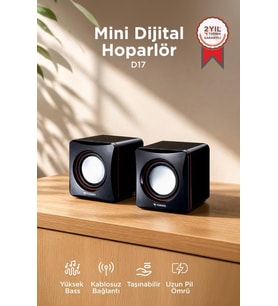 Hoparlör Bilgisayar Laptop Kablolu Speaker D17 Siyah