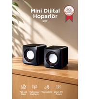 Hoparlör Bilgisayar Laptop Kablolu Speaker D17 Siyah