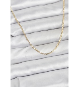 CM 14K Gold Renk Pirinç Lazer Model 60 cm Kadın Kolye - TJ-BKO10927