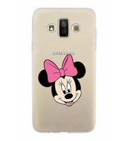 Samsung Galaxy J7 Duo Kapak Minnie Mouse Tasarımlı Şeffaf Silikon Kılıf