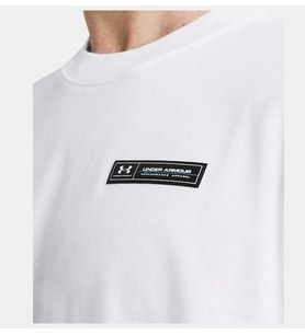 Under Armour UA HW ARMOUR LABEL SS Beyaz Erkek T-Shirt 1382831-100