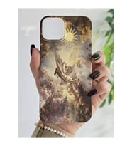 Iphone 15 Uyumlu Sanatsal Desenli Şeffaf Telefon Kılıfı