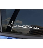 accent Nabız Kalp atışı sticker 2 adet kelebek cam