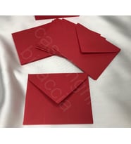 Kırmızı Sevimli Küçük Mesaj Zarfı Colourful Envelope 7x9 Cm 10lu