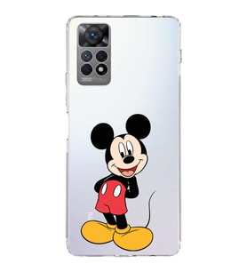 Xiaomi Redmi Note 11 Uyumlu Kamera korumalı Kapak Mickey Mouse Tasarımlı  Şeffaf Kılıf