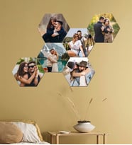 Kişiye Özel 6 Fotoğraflı Altıgen Mdf Tablo