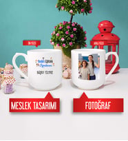 Beden Eğitimi Öğretmenine Hediye Beden Eğitimi Öğretmeni Kupa Bardak Oval Fotoğraflı
