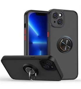 Coverzone iPhone 15 Pro ile uyumlu K?l?f Thunder Hux Y�z�kl� Kapak ??k ve Dekoratif Model Stand Olabilen 360� D�nebilen Y�z�k Aparat? ve Kamera Korumal? Thunder Hux Kapak