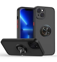 Coverzone iPhone 15 Pro ile uyumlu K?l?f Thunder Hux Y�z�kl� Kapak ??k ve Dekoratif Model Stand Olabilen 360� D�nebilen Y�z�k Aparat? ve Kamera Korumal? Thunder Hux Kapak