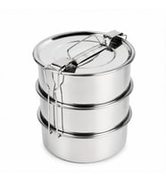 3'lü Metal Sefer Tası - Paslanmaz Çelik - 16 cm