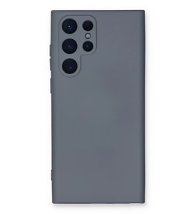 Galaxy S23 Ultra Kılıf Nano içi Kadife Silikon - Gri
