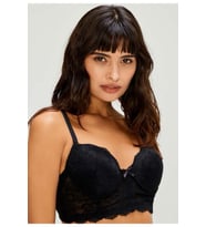 Dantelli Destekli Bralet Sütyen Takımı  (Siyah)