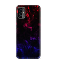Reeder P13 Pro Max Lite 2022 Kılıf Silikon Desen Özel Seri Blue Red Fire 1637