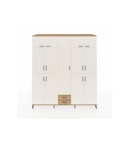 Kronos Dolap 10 Raflı 2 Çekmeceli 4 Askılı 220x59x243 Çam-Aytaşı/Çam