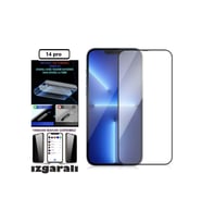 Iphone 14 Pro Hayalet Ekran Koruyucu Toz Filitreli Izgaralı Anti Dust Tam Kaplayan Kırılmaz Cam