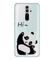 Redmi Note 8 Pro Uyumlu Sevimli Panda Desenli Şeffaf Telefon Kılıfı