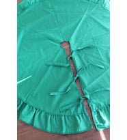 Yeşil Pileli Yılbaşı Ağaç Altı Örtü 100 cm - Christmas Tree Skirt - Yılbaşı Süs