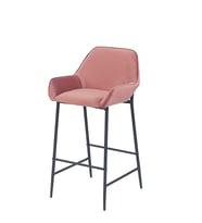 1 ADET LORİN ADA MUTFAK VE BAR SANDALYESİ - BAR TABURESİ - SİLİNEBİLİR BABYFACE KUMAŞ - METAL AYAK