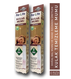 Relife Kulak Temizleme Mumu Çubuğu 2 Kutu (4 Çubuk) Ear Candle
