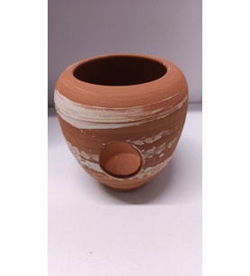 Netx Çömlek Büyük Vatoz Küpü Vazo Şekilli 12x13Cm İçe Eğik Vazo Akvaryum Dekoru