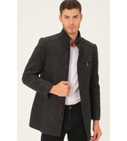 PLT8369 DEWBERRY PALTO-SİYAH-ANTRASİT