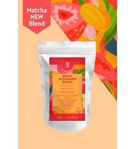 Mango & Strawberry Matcha - Mango & Çilek Aromalı Matcha, 100 gr