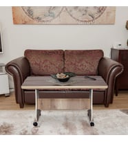 Eliusta Tekerlekli Mdf Masa %100 Mdf Salon Orta Sehpa  (Alaska)