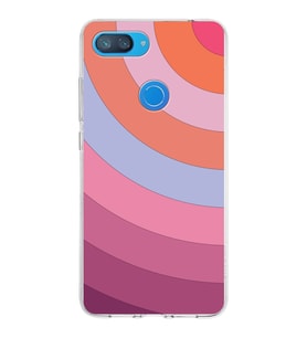 Xiaomi Mi 8 Lite Uyumlu Kapak  Renk Cümbüşü Tasarımlı Şeffaf Silikon Kılıf