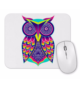 Renkli Baykuş Mouse Pad